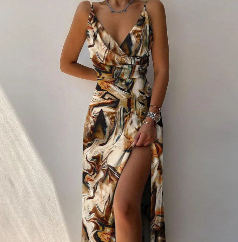 Flowy V-Neck Slip Dress