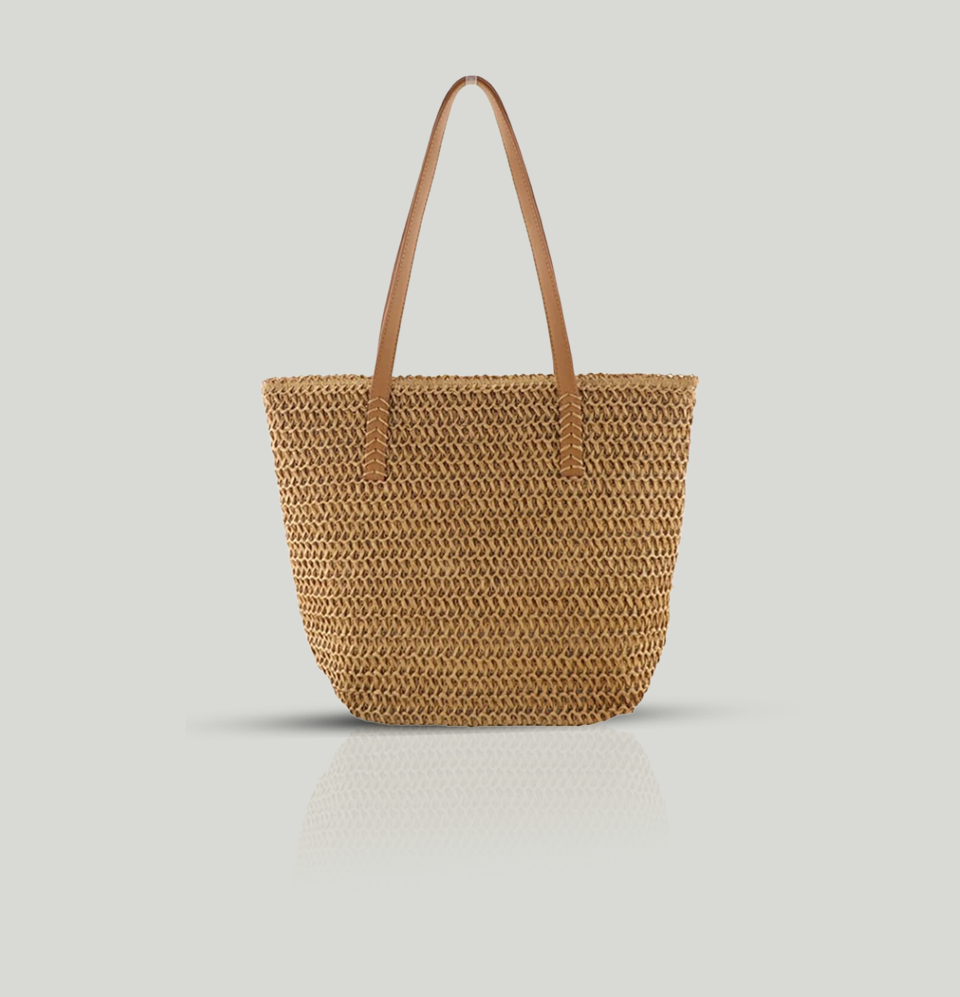 Bohemian Chic: Woven Straw Shoulder Bag