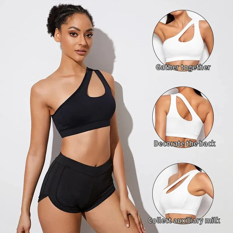 Stylish One-Shoulder Sports Bra: Support and Style