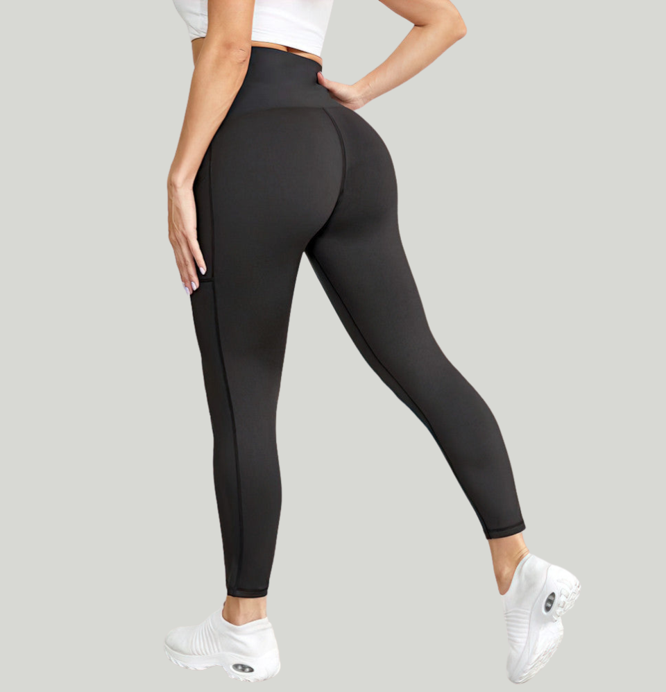 Pocket Corset Abdominal Hip Raise High Waist Fitness Pants